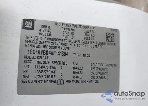 2010 Chevrolet Silverado 2500Hd Work Truck from USA, damaged, VIN 1GC4KVBG4AF141364